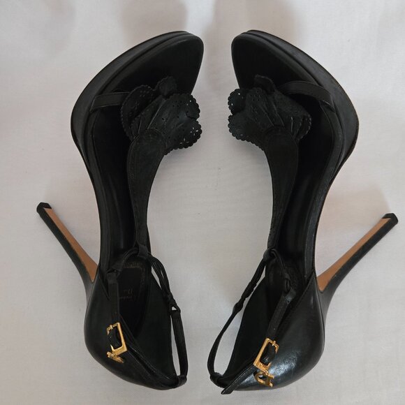 Christian Dior Platform Leather Heels Sandals SZ 36.5 (6.5) - Picture 7 of 15